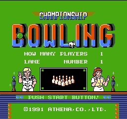 Championship Bowling (Japan) Title Screen